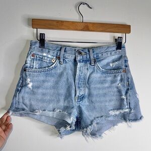 AGOLDE Parker Jean Shorts Blue Vintage Cut Off
